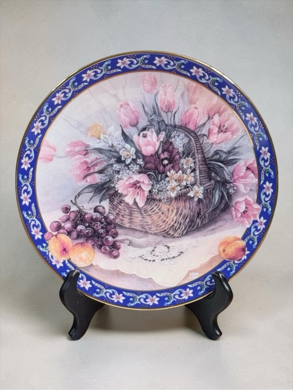1992 W.L. George “Parrot Tulips” by Lena Liu Collector Plate